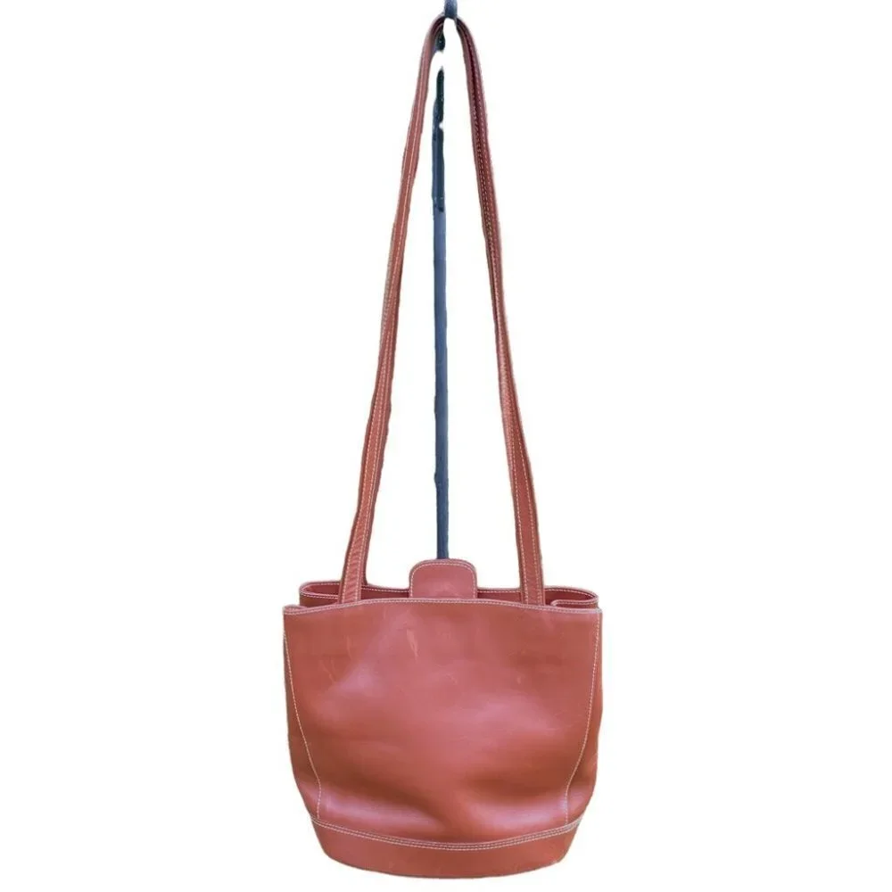 Montbui Difusion Leather Tan  Crossbody Purse - Picture 2 of 13